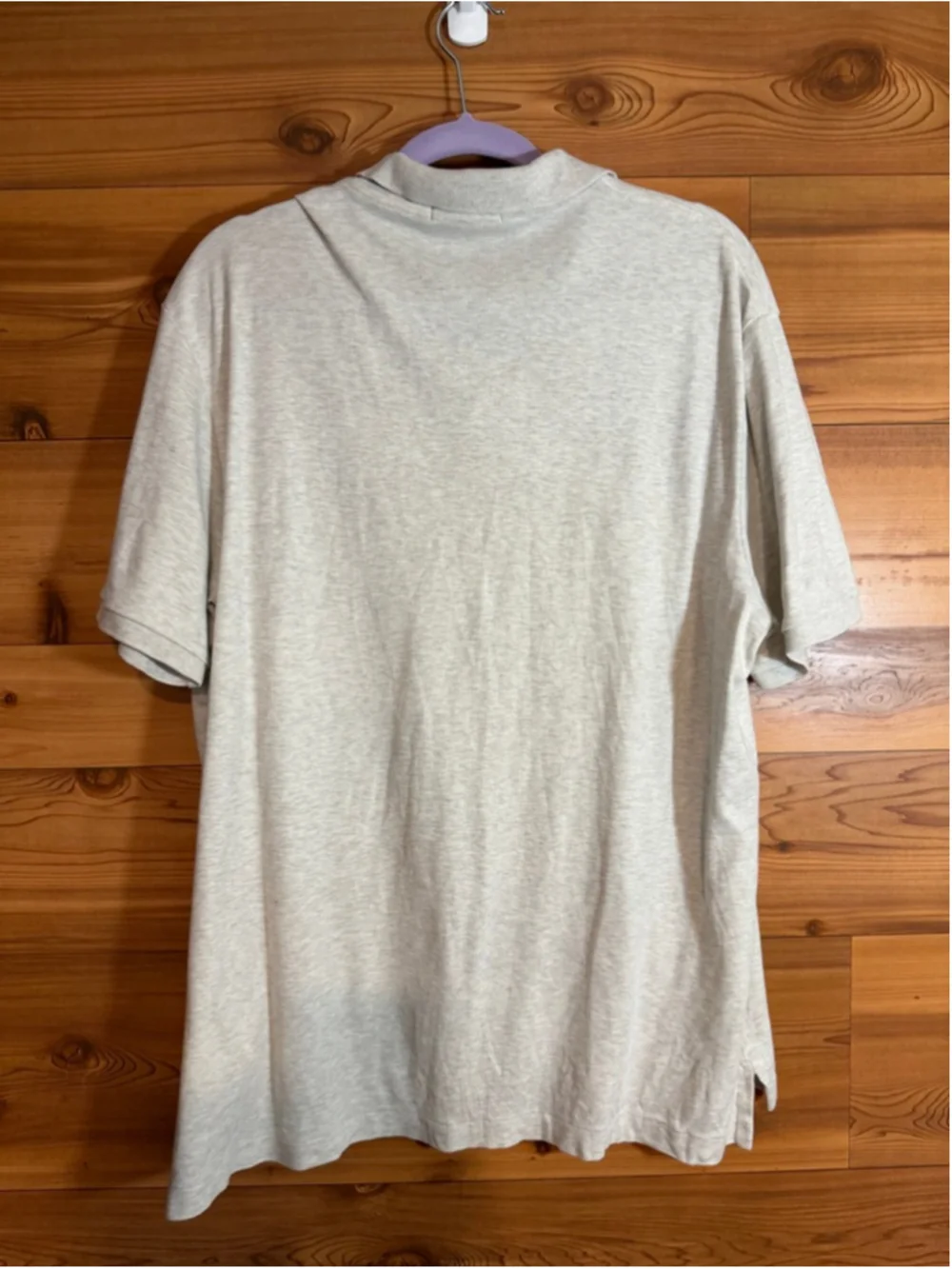 Polo Ralph Lauren mens heather oatmeal short sleeve polo shirt cotton size large